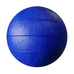 Glossy Blue Plastic Horizontal Grooves