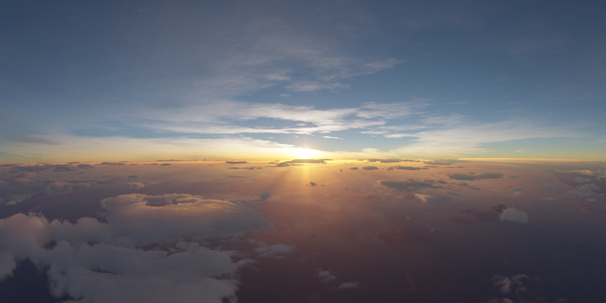 Aerial Sunset Sky Clouds Nature HDRis BlenderKit
