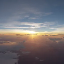 Aerial Sunset Sky Clouds