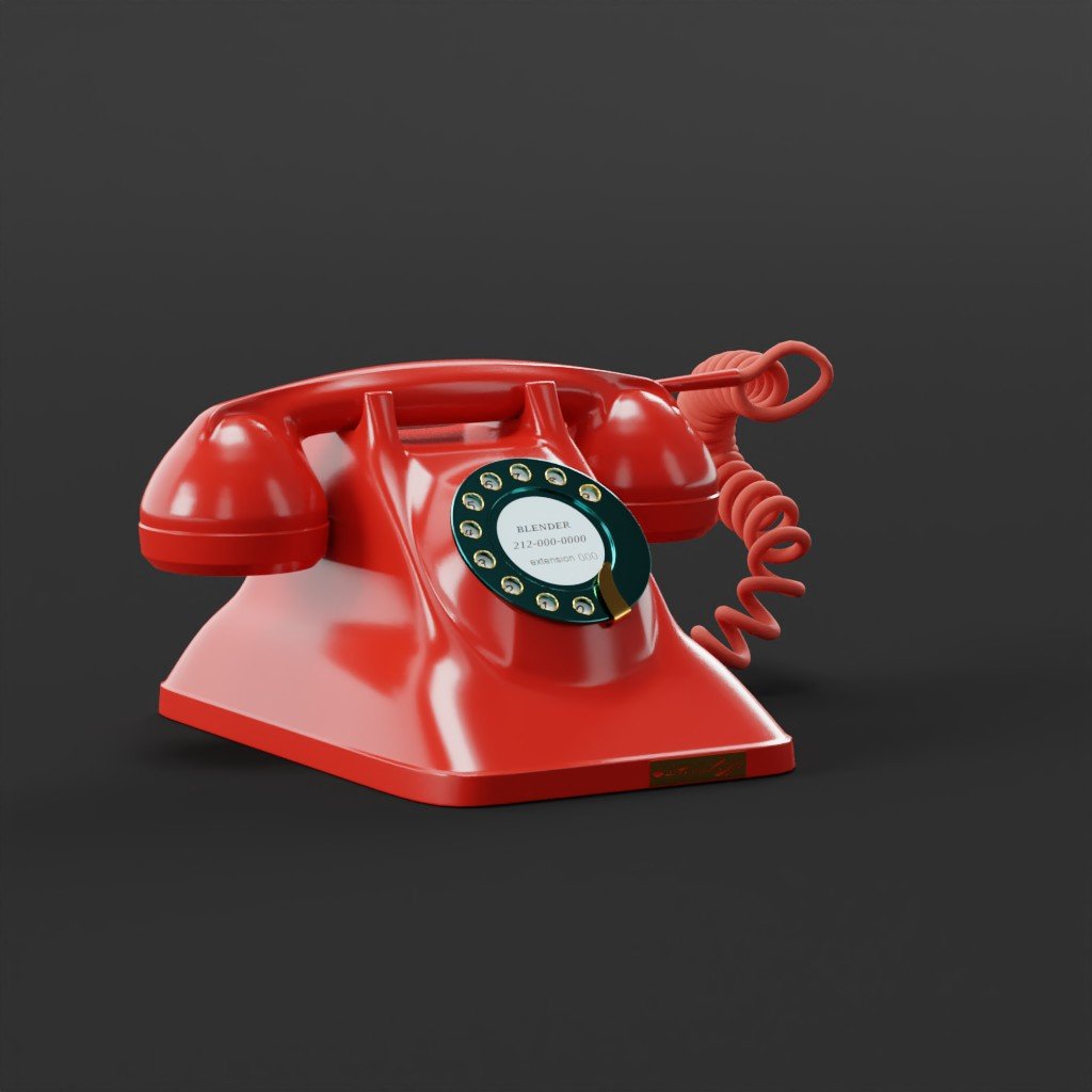 Corded Phone models BlenderKit
