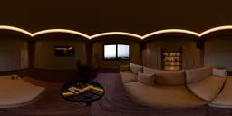 Interior Living Room at Sunset