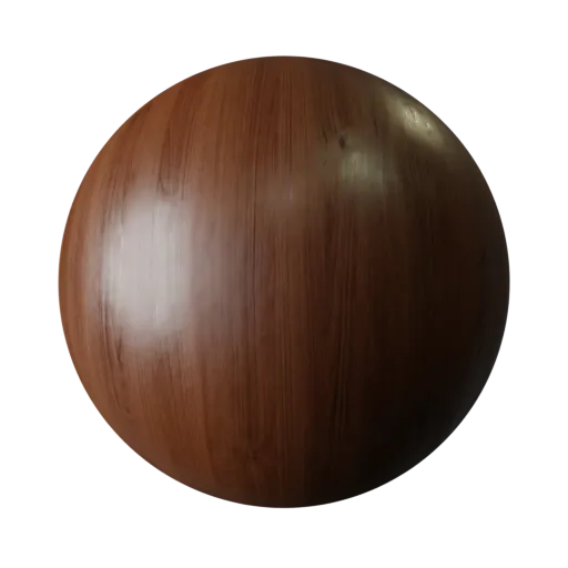 High-quality PBR dark cherry wood texture for 3D modeling and rendering in Blender and similar software.