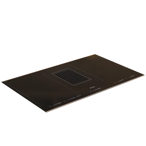 Detailed Blender 3D model of a modern cooktop with a cycles render in blend format, showcasing sleek design and realistic textures.