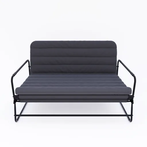 Detailed 3D render of customizable, high-quality sofa bed suitable for Blender modeling.