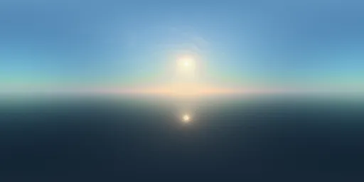 Clear sky low sun