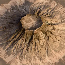 Volcanic Desert Mountain Landscape