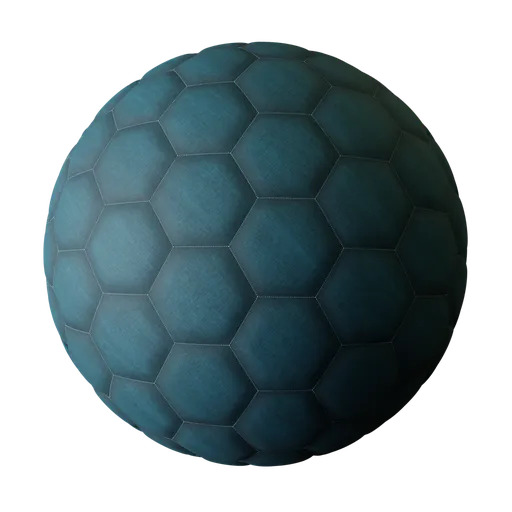 Fabric blue hexagonal panels