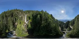 Waterfall Rainbow Sunny