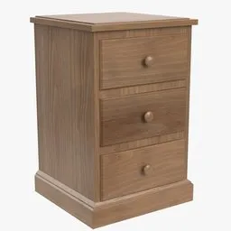 3-Drawer Bedside