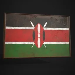 Kenya Flag Picture Frame