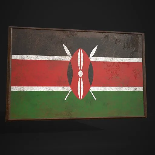 Kenya Flag Picture Frame