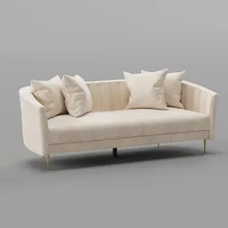 Clara 3-Seater Velvet Sofa