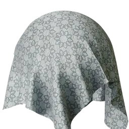White and silver silk brocade