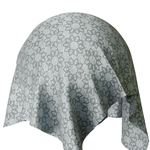 White and silver silk brocade