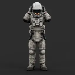 Astronaut Helmet Put On Pose