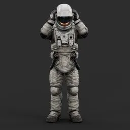 Astronaut Helmet Put On Pose