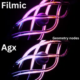 Procedural Neon Curve Geometry Nodes