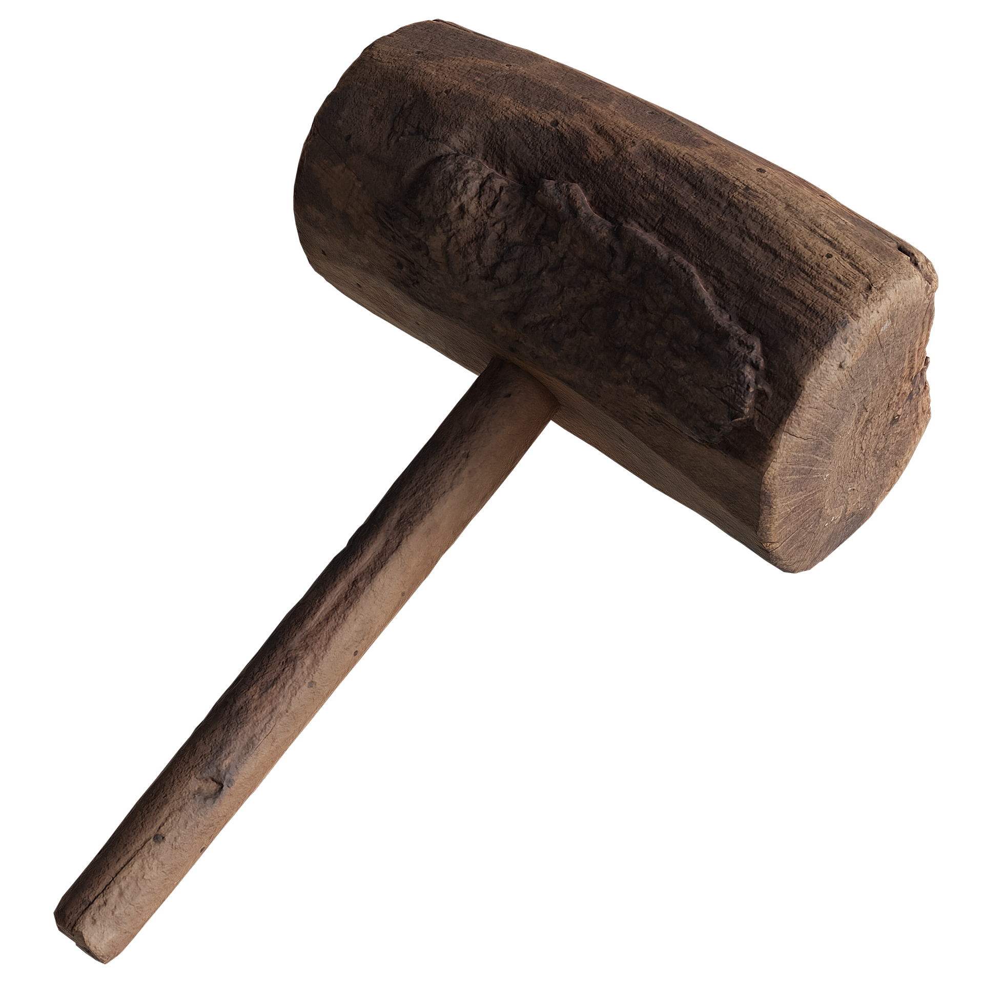 Wooden hammer photogrammetry FREE 3D Tools models BlenderKit