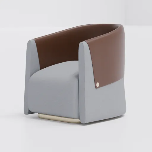 Armchair with Leather Wrap