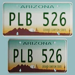Arizona Licence plate PL