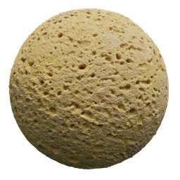 4K high-resolution porous organic sponge texture for PBR material in Blender and 3D applications.
