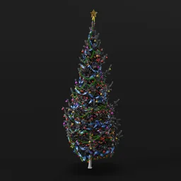 Christmas Tree White Med