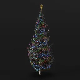 Christmas Tree White Med