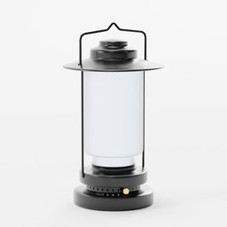 "Black and white modern table lamp, perfect for any room. 3D model created with Blender 3D software. Inspired by the simplicity of realistic design, this lamp is reminiscent of a maritime pine lantern with a contemporary twist."
