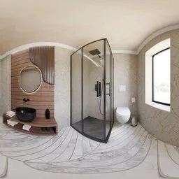 Modern Minimalist Marble Bathroom