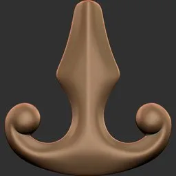 3D sculpting brush imprint for Blender showing ornamental pattern design suitable for detailed model decoration.