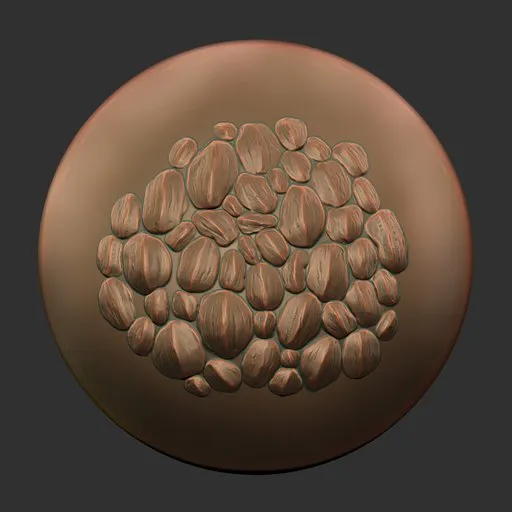 ER Dragon Brush 107 effect for 3D sculpting, creates detailed reptilian skin textures, compatible with Blender.