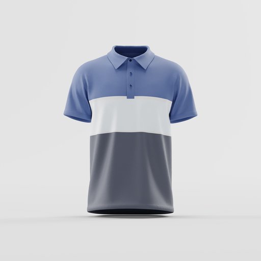 The Coastal Colorblock Polo | Man Clothing models | BlenderKit