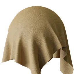 High-resolution scan of a PBR cream leather material for 3D rendering in Blender and other applications.