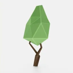 "Low Poly Chili Leaf Tree 3D model for Blender 3D software. Featuring a minimalist design with green leaves and chili peppers, perfect for arborescent architecture or tabletop models."