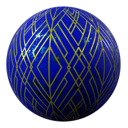 Royal Metal Triangles Blue