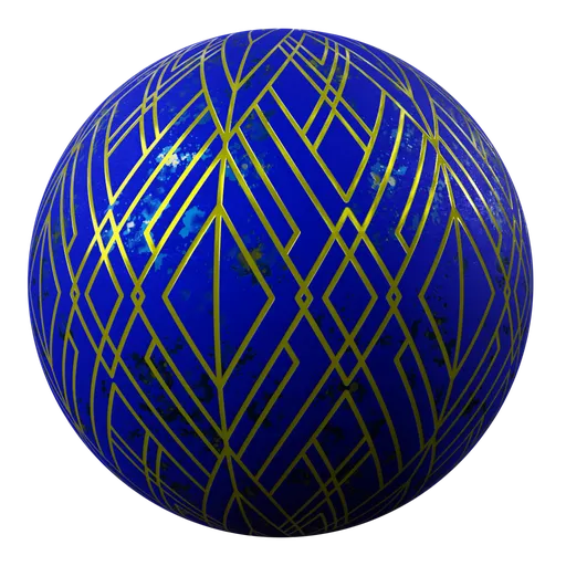 Royal Metal Triangles Blue