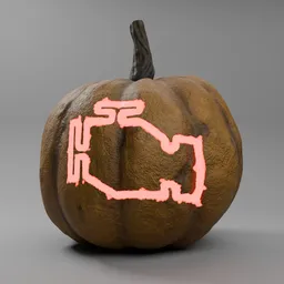 Halloween Pumpkin Car Engine Sign