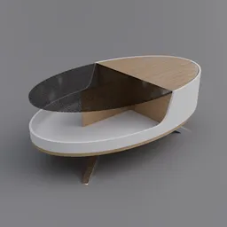 Modern Oval Coffee Table