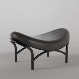 Chips Ottoman B123 - Black Grain