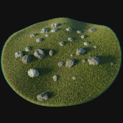 Stone Scatter Procedural Geo Nodes