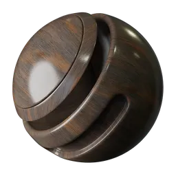 High-resolution PBR varnished wood texture for realistic 3D rendering in Blender and other CG applications.