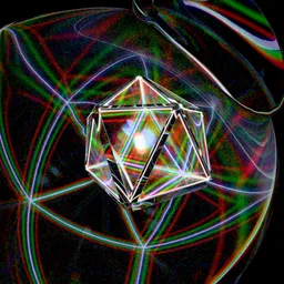 Glass Icosahedron Prism Dispersion