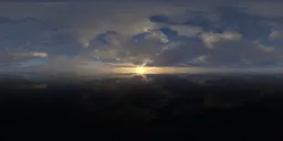 Hazy Golden Sky Sunset