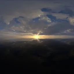 Hazy Golden Sky Sunset