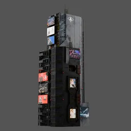 Cyberpunk Megatower Building