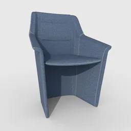 Office Armchair Blue Fabric
