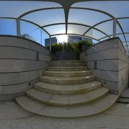 Daytime staircase entrance