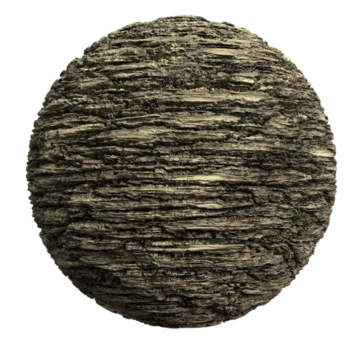 Highly detailed stratified cliff rock PBR material for 3D rendering in Blender, scalable for flat planes, featuring stretched voronoi textures.