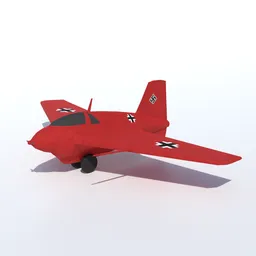 Low Poly Messerschmitt Me 163 Komet