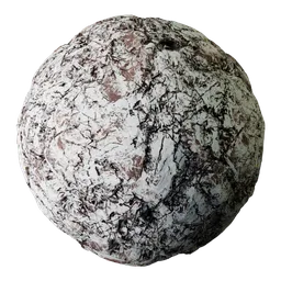 Snow Rugged Rock Surface